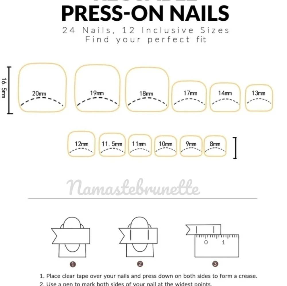 2/$16 Pink Press On Toenails